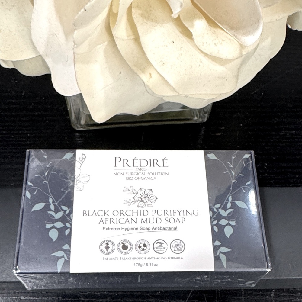Prédiré Black Orchid Purifying African Mud Soap Antibacterial Organic Luxury